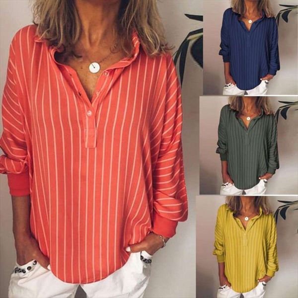 

stripe printed loose large size bat sleeved shirt for women, White