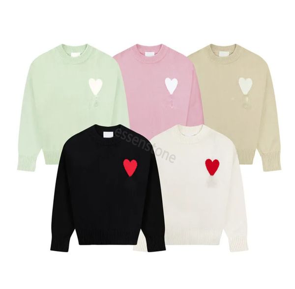 

paris designer men's sweaters designer #amis de coeur love jacquard crew neck sweater designer sweater men fashion brand streetwear lov, White;black
