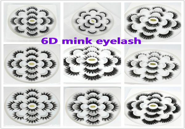 

6d mink eyelashes natural false eyelashes long eyelash extension faux fake eye lashes makeup tool 7 pairsset9209688