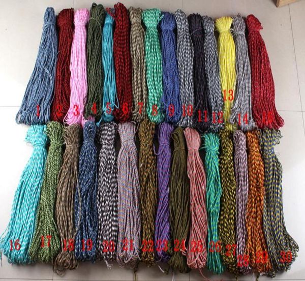 

paracord 550 paracord parachute cord lanyard rope mil spec type iii 7 strand 129 colors4299352, White;red