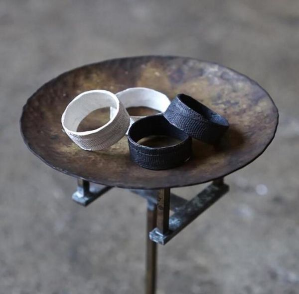 

detaj style bandage spinning cloth 925 pure silver ring men039s and women039s fashion personality hip hop ring7689670