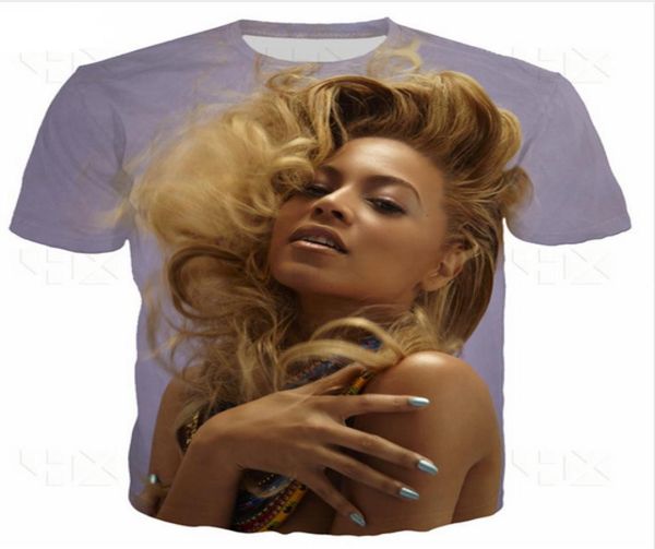 

casual mens womans singer beyonce 3d hd print tshirt summer shortsleeved oneck tshirt fashion style shirt brand tees wr7443505, White;black