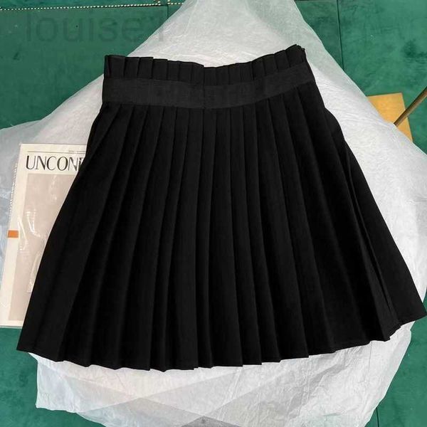 

skirts designer p family 23 spring/summer new product classic triangle waist detachable bag decorative folding fashion age reducing versatil, Black