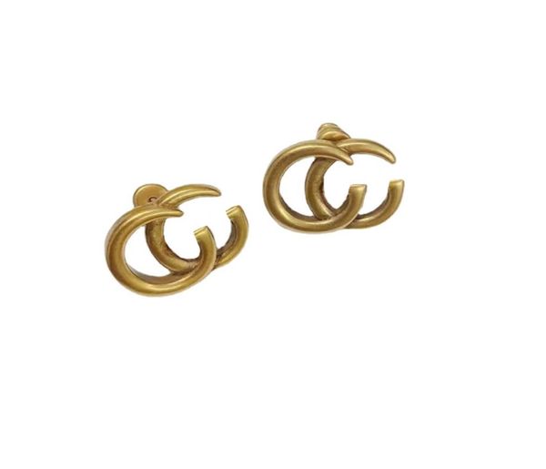

vintage letter stud earring women letters earrings gift for love girlfriend fashion design jewelry 890360, Golden;silver