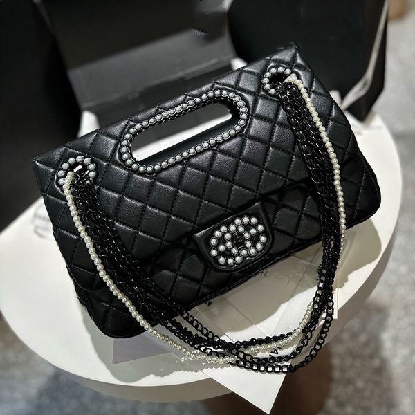 

famous designer bag brand handbag high-quality women's crossbody bag fashionable mother pearl chain shoulder bag casual design luxuriou