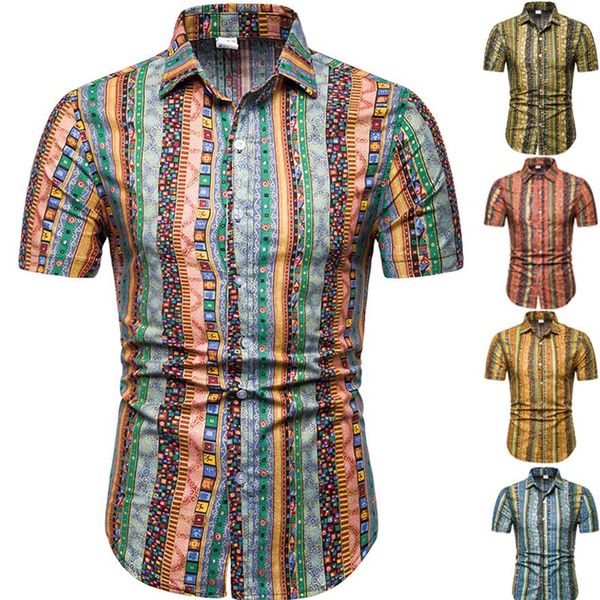 

autumn winter striped print shirt with lapel collar loose large size colorful young man blouses254s, White;black