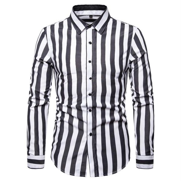

red black blue vertical stripes men shirt long sleeve mens shirts casual slim fit blouses male271x, White;black