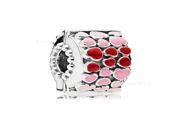 

authentic 925 sterling silver bead burst of love clip mixed enamel clips ser fit original brand charm bracelets diy jewelry8299604, Black