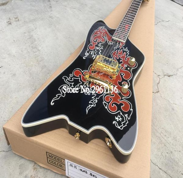 

rare zz gre g6199 billy bo jupiter built for billy gib black thunderbird electric guitar round input jacks single pickup gol5411786