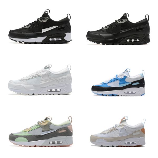 

90 90s men women running shoes jogging walking shoe triple black styled sports sneakers size eur 36-46