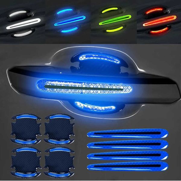 

stickers universal 3d carbon fiber door handle wheel hub reflective resistant car safety anti scratch sticker r230812