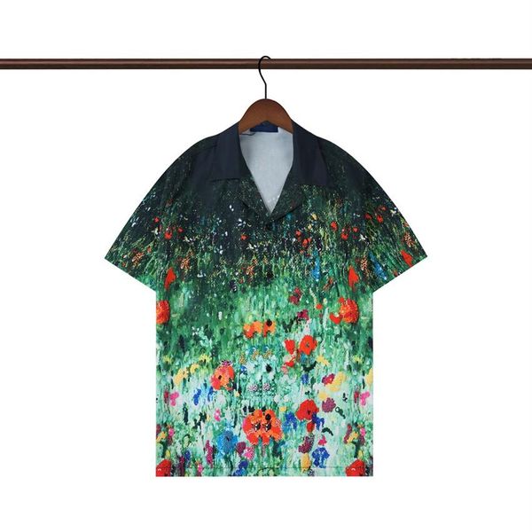

summer luxury brand men's casual shirts dress designer printed loose long shirts cotton casual slim285t, White;black