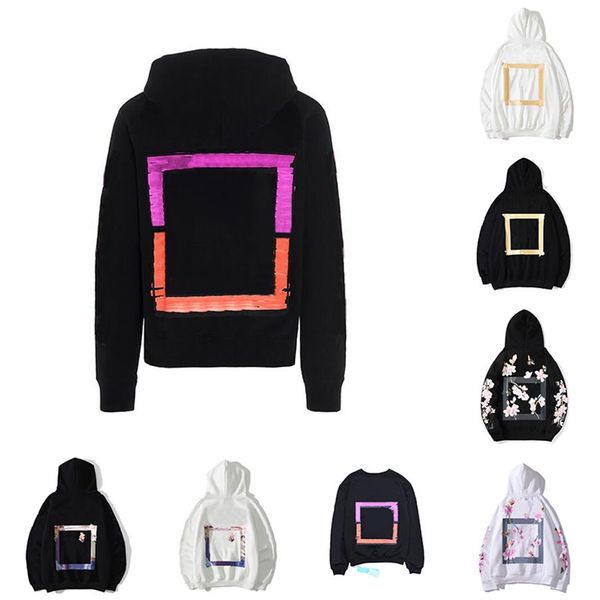 

mens hoodies hip hop men streetwear letter offs hoodie man s womens designers hooded skateboards hoodys high street pullover sweat282v, Black