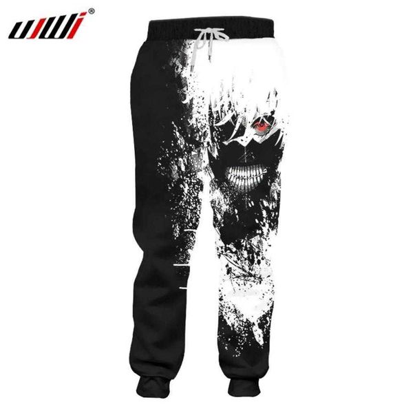 

pants ujwi man ken kanek 3d printed trousers cartoon tokyo ghoul sweatpants kawaii japan classic anime men's spandex casual pantswbq9wb, Black