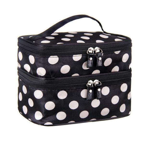 

new large capacity cosmetic bag korean makeup bag dot women handbag portable storage canvas big travel bag5047549