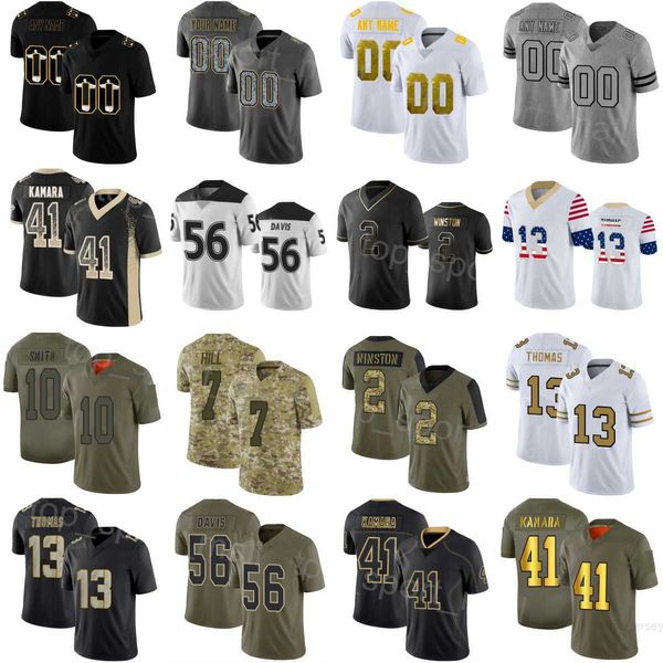 

men football 90 bryan bresee jerseys 41 alvin kamara 7 taysom hill 89 rashid shaheed 12 chris olave 83 juwan johnson 10 trequan smith 13 mic, Black;red