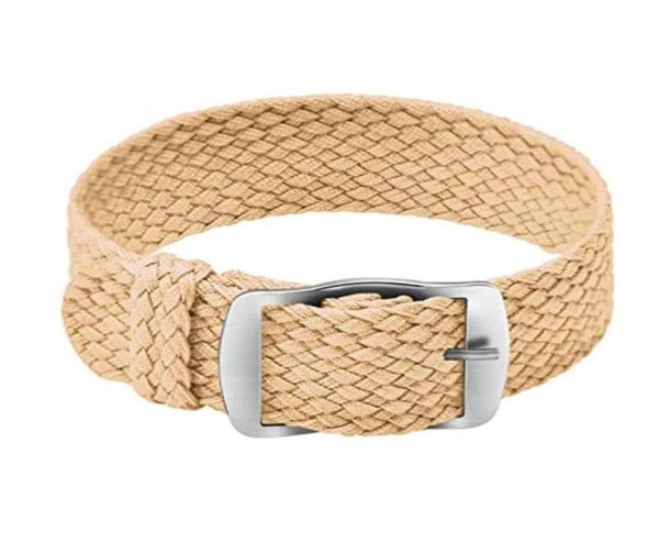 

watch bands nylon strap perlon braided woven band nato men women 14 16 18 20 22 mm65108858150417, Black;brown
