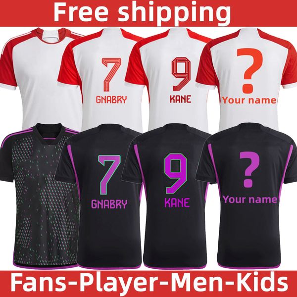 

23/24 kane fans player version mens kids football kits sets muller home away 3rd oktoberfest gnabry football shirts kimmich davies, Black;yellow
