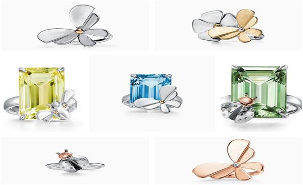 

ring 925 sterling sier original brand loveinsect rings women highquality jewelry holiday party valentines gift5515991, Golden;silver