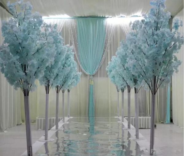 

15m 5feet height white artificial cherry blossom tree roman column road leads for wedding mall opened props3897990