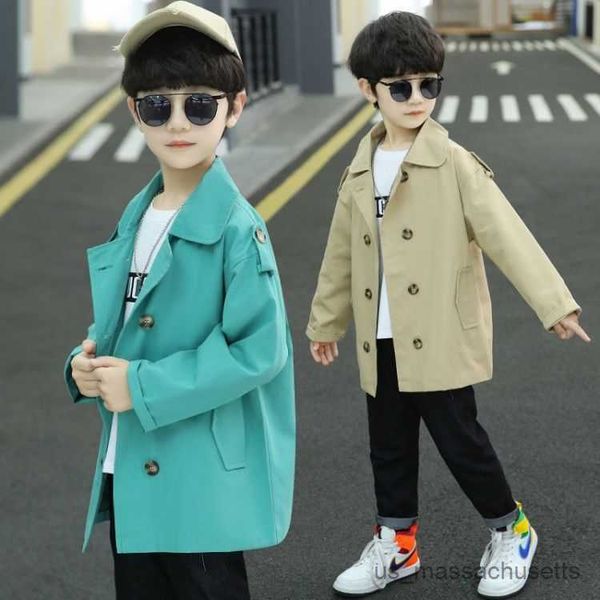 

jackets boys trench coats casual jackets baby boy kids spring autumn long jacket clothes children overcoats 4-14age r230812, Blue;gray