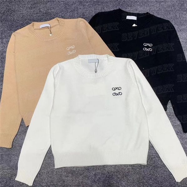 

embroidery pattern sweaters designer knitted hoodies for women long sleeve fashion lady sweatshirts clothes