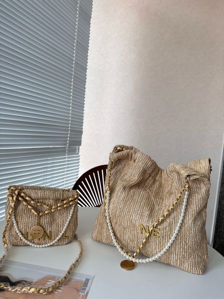 

women's straw bag straw woven shoulder bag nylon shoulder bag homeless handbag chain purse designer slant baguette women's small t
