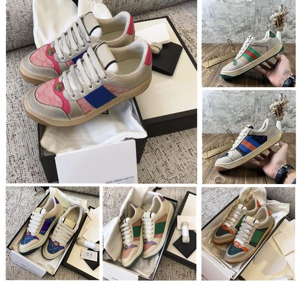 

designer luxury ace casual shoes screener classic women sneakers quality shoe stripe retro sports red men sneaker dirty green cubhc, Black