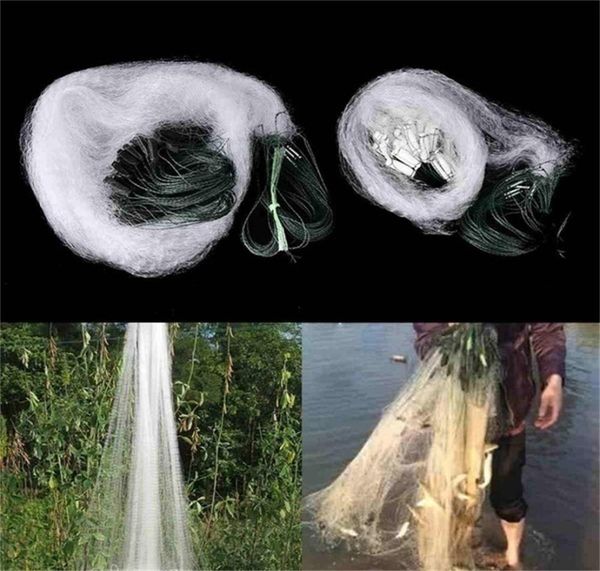 

fishing net 30m x 12m single mesh nylon durable float trap monofilament gill net for hand casting fish accessories6513141