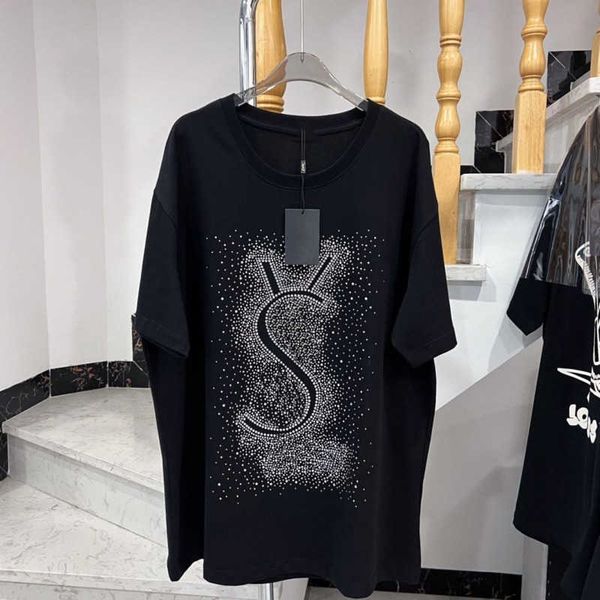 

summer cotton t shirt slp mens polo shirts designer short sleeved t shirt round neck pullover tee men women oversize sweatshirt drill plus s, Black;brown