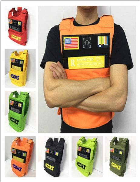 

+s trending vest jacket men regular vests patch designs fashion tactical vest men outdoor chalecos para hombre8446101, Black;white