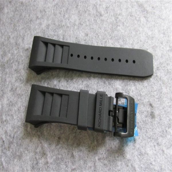 

soft band rubber strap for rafael nadal ntpt rm27 rm35 rm055 rm50 etc watch bracelet band belt sea accessory repair204h, Black;brown