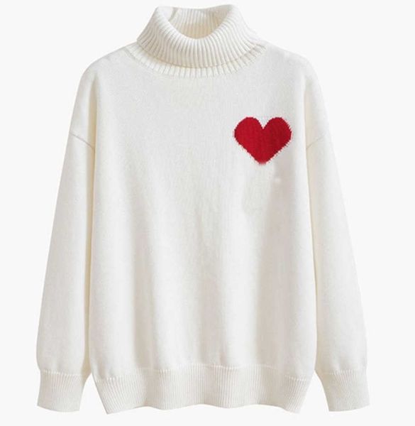 

designer sweater love heart a man woman lovers couple cardigan knit v round neck high collar womens fashion letter white black long sleeve11