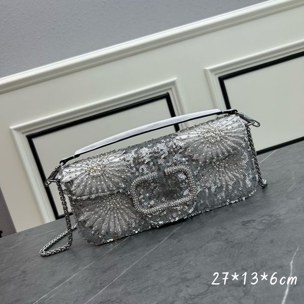 

designer women's bag leather embroidery loco handbag crossbody bag 2 sizes imitation crystal fashion flip shoulder bag luxury women&#03
