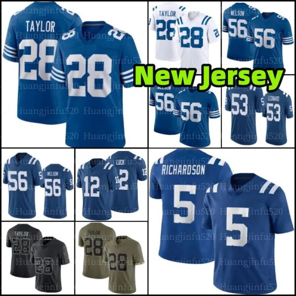 

5 anthony richardson matt ryan darius leonard jersey football peyton manning 28 jonathan taylor michael pittman jr jerseys quenton nelson ro, Black;red