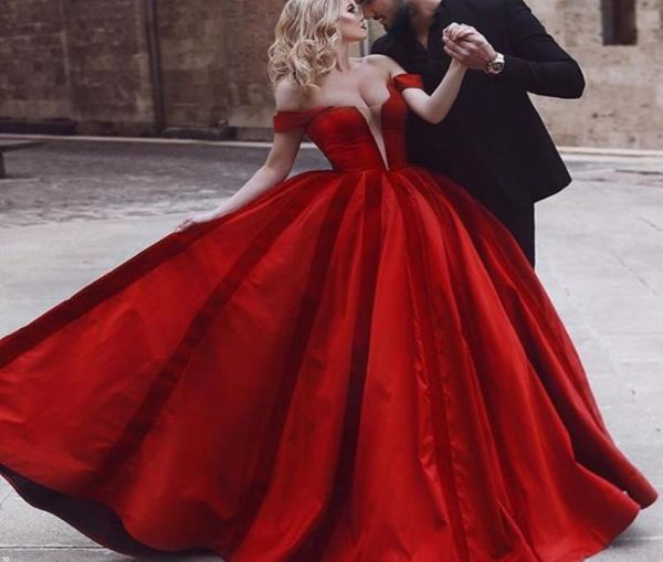 

graceful saudi celebrity prom dresses off shoulder sleeveless laceup satin ball gown party dress attractive dubai elegant ev9917631, Black