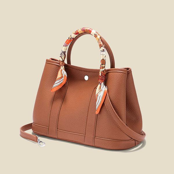 

lady cross body large capacity fashionable tote handbag women's genuine cowhide leather luxurys designer h garden party commuter should