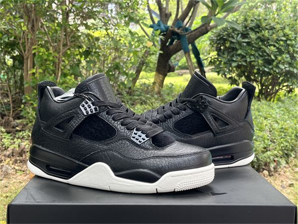 

authentic 4 4s premium pinnacle 819139-010 black sail basketball shoes sports sneakers mens with original box