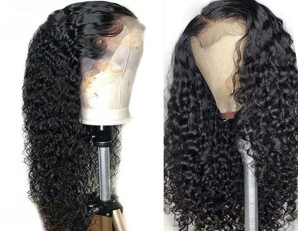 

whole wet and wavy lace front wigs natural color peruvian virgin human hair water wave human hair wigs6411073, Black;brown