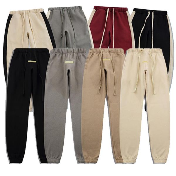 

mens track pant casual designer solid color joggers pants rainbow side stripes trousers elastic waist 2022280k, Black