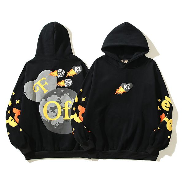 

men designer hoodie women winter hoodie fashion casual autumn winter men women loose coat pullover sweater stereo hip hop sweatshirts hoodie, Black