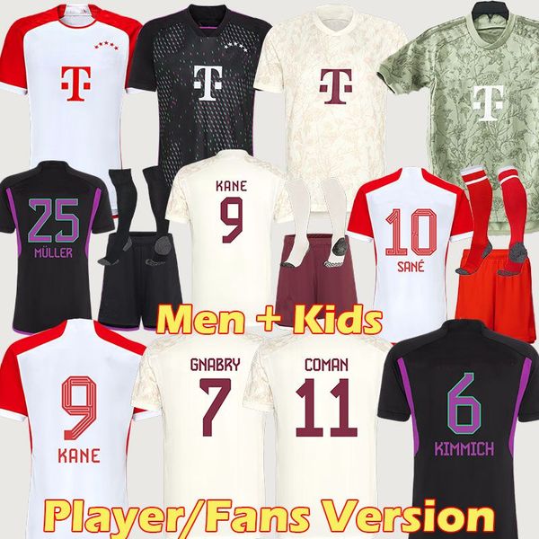 

bayern munich kane musiala soccer jerseys de ligt 23 24 player version child mane sane hernandez gnabry goretzka muller davies kimmich footb, Black;yellow