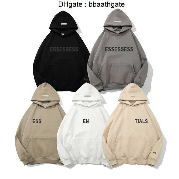 

ess hoody luxury hoodies designer pullover sweatshirts god loose long sleeve hooded jumper mens womens fashion streetwear lovers clothing 9, Black