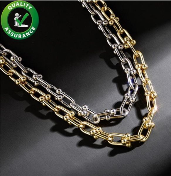 

hip hop jewelry mens necklace 18inch gold filled chain ins punk style luxury designer choker necklaces hiphop accessories christma7380440, Silver