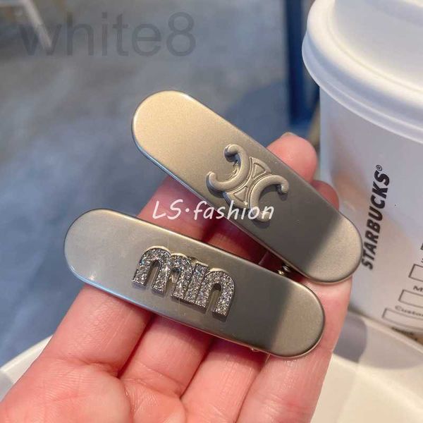 

hair clips & barrettes designer high grade metallic style silver gray duckbill clip temperament bangs clip, front broken hair edge exquisite, Golden;silver