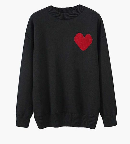 

designer sweater love heart a man woman lovers couple cardigan knit v round neck high collar womens fashion letter white black long sleeve12