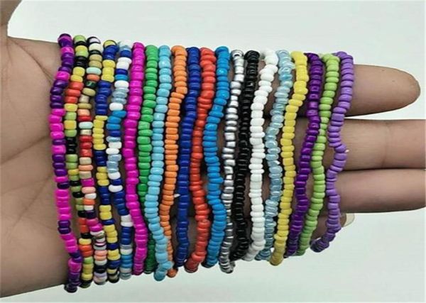 

crystal beads anklets bracelets women girls handmade beach anklet stretch bangle ankle wrist bracelet barefoot sandals foot jewelr9997286, Red;brown