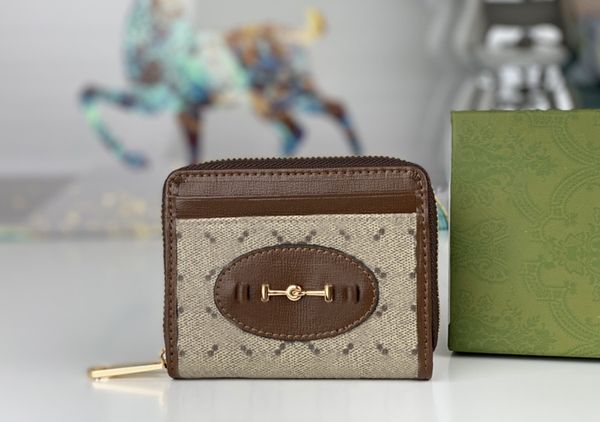 

luxury designer wallets men women ophidia zipper cion purse fashion marmont short card holder high-quality double letter mark mini clutch 54, Red;black