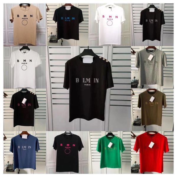 

designer mens t shirt balman womens shirts summer casual baman shirt women loose tees with letters print short sleeves luxury man 2633, White;black