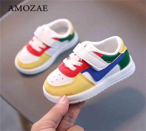 

baby girls shoes boys sports for children sweet flats leather sneakers kids fashion casual infant toddler soft 2109147872056, Black;red
